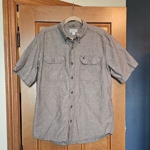Carhartt Relaxed Fit Casual Button Down Shirt Short Sleeve